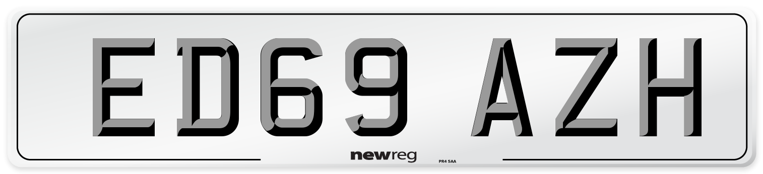 ED69 AZH Number Plate from New Reg